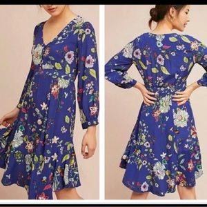 Maeve royal blue floral dress